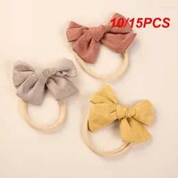 Hair Accessories 10/15PCS Linen Baby Headband Traceless Girl Headwear Ties Cute Kid Band Product 0-3 Years