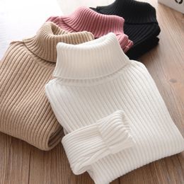 Sets Girls Sweater Pullovers Winter Boys Warm Sweaters Tops 211 Years Baby Bottoming Shirt Kids Clothes 231202