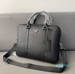 Black Leather Tote Bag Leather Briefcases For Man Womens Cross Body Bags