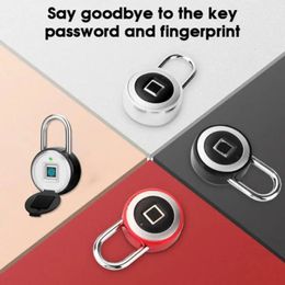 Door Locks Tuya Smart Fingerprint Padlock Electronic Lock Life APP Remote Unlock Waterproof Security Protection 231202