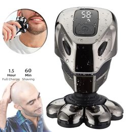 Electric Shavers Alien Shape Men's Electric Shaver USB Rechargeable Electric Razor Cordless Floating 7 Head Shavers Waterproof for Bald Trimmer 231202