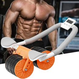 Ab Rollers Wheel Upgraded Abdominal Muscle Training Equipment Automatic Rebound Function Core Workout for Home 231202