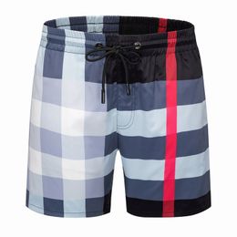 Men's Shorts Summer New Men Beach Chequered Short Men Big Pants Head Casual Large Size Home Quick Drying 5-point Shorts Size M-3XL