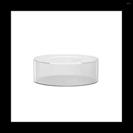 Bakeware Tools Acrylic Cake Display Board Round Tray DIY Refillable Base Clear Stand 15X15X5CM