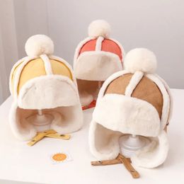 Caps Hats Baby Hat Winter Autumn Plus Velvet Thickening 1-5 Years Old Toddler Warm Ear Protection Boy Girl Windproof Hat for born Baby 231202