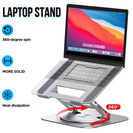 Tablet PC Stands MC LS928 Foldable Laptop Holder 360° Rotatable Notebook Stand Aluminium Alloy Cooling Compatible 1117 Inch Bracket 231202