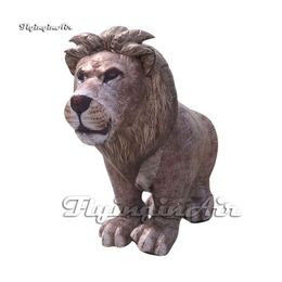 Circus Parade Performance Walking Inflatable Lion Cosplay Costume Fancy Dress Wearable Blow Up Animal Mascot Suit For Stage Show