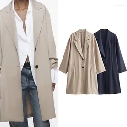 Women's Trench Coats Women Coat Spring And Autumn High Street For Ladies Clothes