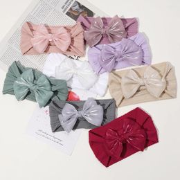 Hair Accessories Baby For Born Toddler Kids Girl Boy Headband Cotton Solid Colour Bow Head Bands Handmade