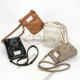 margiela Small first layer cow leather Majira mobile phone bag women's leather new fashion cloud messenger bag