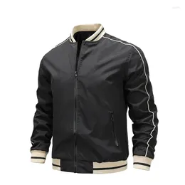 Men's Jackets 2023 Spring Autumn Casual Bomber Men Fashion Thin Baseball Stand Collar Jacket Korean Style Male Varsity Coat