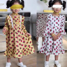 Ethnic Clothing Eid Muslim Girl Abaya Parent Child Clothes Printed Baby Dress Flare Sleeve O Neck Islamic Dresses Robe