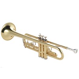 Brass Lacquered Gold Bb Trumpet fr Student Intermediate Concert School Band G5T8