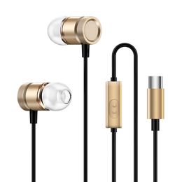 Noise-cancelling In-ear Earphones Type-c Line Control Microphone Headset Bass Music Headphones Apple 15 Android Huawei Xiaomi Cell Phone Wired Headphones Earbuds