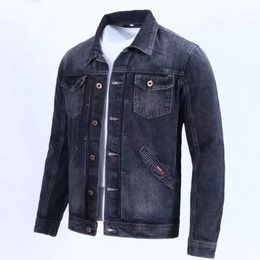 Men's Jackets Spring and fall retro denim jacket men's fashion brand handsome cargo jacket Korean version slim casual wear clothes 231202