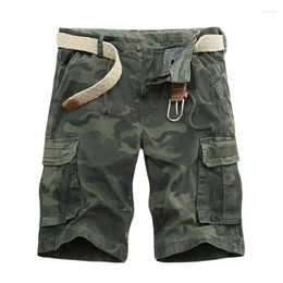 Men's Shorts 2023 Loose Casual Cargo Multi-pocket 5pc Pants Handsome Beach Summer