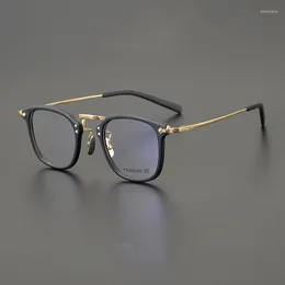 Sunglasses Frames Reading Glasses Men Japan Handmade Titunium Optical Square Frame Model GMS806 Women Prescription