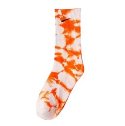 Wholesale Socks, Men's Socks, Women's Pure Cotton, 10 Color Sports Couple Socks, Letter Colored Tie Dyed Print, One Size Five Pair Set, z1