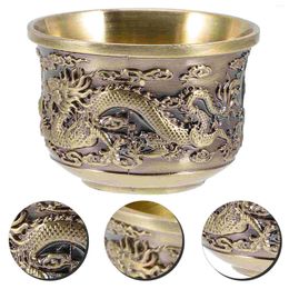 Wine Glasses Dragon Phoenix Cup Retro Teacup Small Kungfu Chinoiserie Decor Set Teaware Gift Zinc Alloy Tearoom Office Vintage Gifts