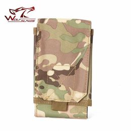 Stuff Sacks Tactical Bag Molle Pouch Outdoor Cell Phone Pocket Hunting Belt Case Portable Hiking Waist HOOK & LOOP252w