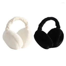 Berets Winter Plush Earmuff Compact Foldable Ear Warmer Adult Skiing Cycling