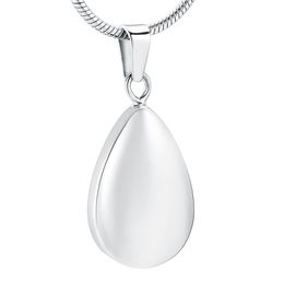 Teardrop Urn Necklace for Ashes Stainless Steel Cremation Memorial Keepsake Pendant Necklace Jewelry295U