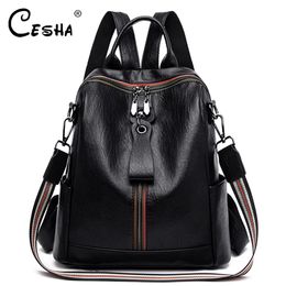 Luxury Soft Leather Women Travel bags High Qualtiy Durable Leather Backpack Fashion Large Capacity Girls222B
