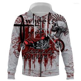 Men's Hoodies Casual Skull Sweatshirts 3D Printed Men Women Children Zipper Long Sleeve Pullover Streetwear Boy Girl Kids Jacke