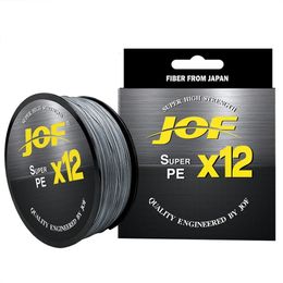 Braid Line JOF 12 Strand Braided Fishing Multifilament 300M 500M Carp Japan Wire Accessories X12 High Strength 231204