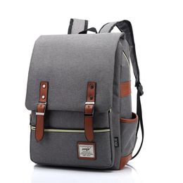 Vintage Canvas Men's Backpack Women Laptop Backpack Fashion Teenager School Bag Female Leisure Male Travel Bag Ladies211K