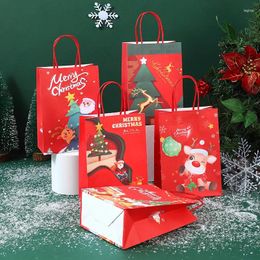 Gift Wrap 24pcs Christmas Bags Year Party Baking Cookie Chocolate Nougat Snack Packaging Scarf Sweater Paper Pouch