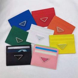 NEW luxury mini card holder purse fashion solid triangle wallet designer credit card holder men women tiny clutch bags with gold s238G