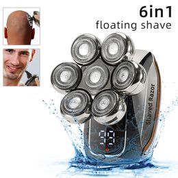 Razors Blades Shaver For Men 7D Independently 7 Cutter Floating Head Waterproof Electric Razor Multifunction USB Charge Trimmer 231204