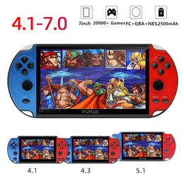 Portable Player Game X12 Plus 16G 7 inch HD Screen Handheld Game Console X12 8G X7 psp 5 inch Dual Joystick Audio Classic Arcade Game with retail boxs