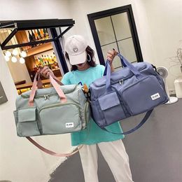 Duffel Bags 2021 Women's Travel Bag Hand Luggage Duffle Waterproof Sports Fitness Yoga Large Capacity Light Weekend Gym Ladie271O