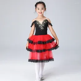 Stage Wear Ballet Skirt Red Black Giselle Long Dress Princess Soft Tulle Performance Costume Tutu Professional