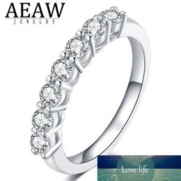 0 7ctw 3mm DF Round Cut Engagement&Wedding Moissanite Lab Grown Diamond Band Ring Sterling Silver for Women Factory expert d176x