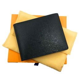 Black Genuine Leather Travel Wallet for Man Classic Designer Luxury Credit Card Holder Purse 2023 New Arrivals Fashion ID Card Cas209b