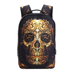 Backpack Fashion Skull Printing Designer Backpacks Students School Polyester Travel Bags 8 Color357k