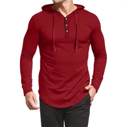 Men's Sweaters Spring Solid Colour Slim Fit Long Sleeve T-shirt Small V-neck Breathable Sports Coat Waffle Cotton Casual