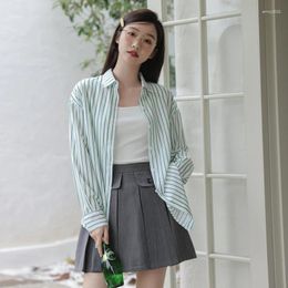 Women's Blouses 2023 Spring Fashion Exquisite Korean Pattern Lattice Appear Thin Long Sleeves Sweet Vintage All-match Shirt For Women Z214