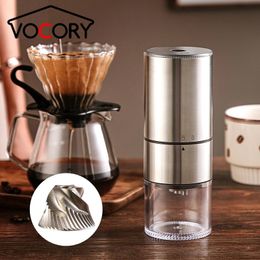 Mills Upgrade Portable Electric Coffee Grinder TYPE C USB Charge CNC Stainless Steel Grinding Core Beans VOCORY 231202