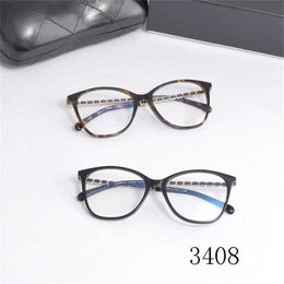Occhiali da sole di alta qualità Nuovo Xiaoxiang 3408 piastre quadrate di occhiali da occhiale da donna Myopia light myopia occhiali