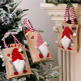 Christmas Decorations Linen Gift Bag Children'S Handbag Candy Tree Pendant Home Decoration Items
