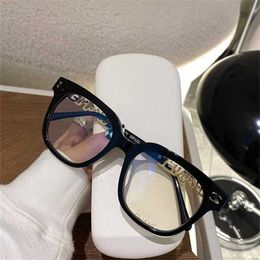 Sunglasses New High Quality Small Xiangfeng Black Large Frame Myopia Glasses Women's Plain Magic Tool Round Face Slimming 0748 Can be Equipped Lenses