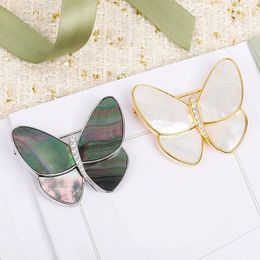 Pins Brooches European Luxury Jewellery 925 Sterling Silver Butterfly brooch Women's Premium Set Pins Clothing Accessories Temperament Fashion 231204