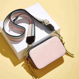 Evening Bags Designer Bags 2022 Women S Fashion Simple Wide Shoulder Strap M Color Matching Small Square J Crossbody Camera Bags 2252E