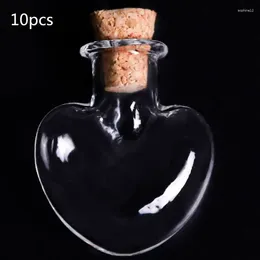 Storage Bottles 10pcs Glass With Cork Stoppers Vintage DIY Decoration Mini Message Jars