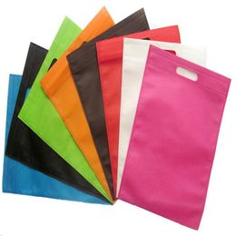 Shopping Bags 25 30cm 300 Pieces Retail Reusable Eco-friendly Non Woven Custom Printed2110