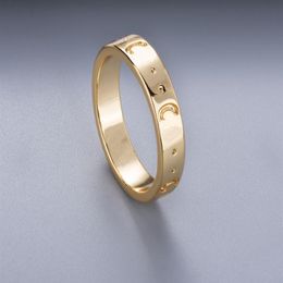 Have stamp Couple Ring Personality gold silver plated for mens and women engagement wedding Jewellery lover gift2957